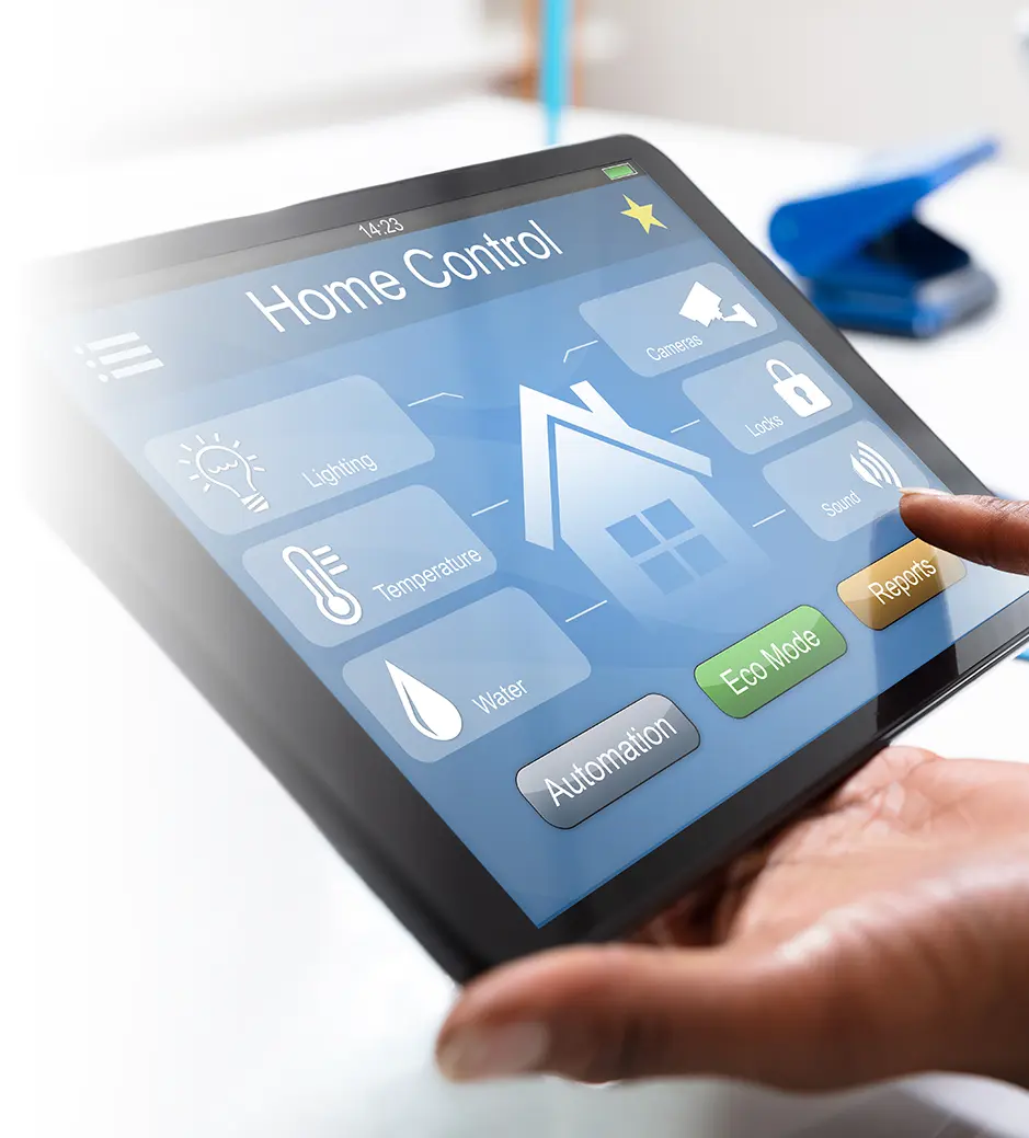 Contrôle résidentiel d'automatisation maison intelligente via plate-forme alarm.com et disponible pour les résidents de Lanaudière