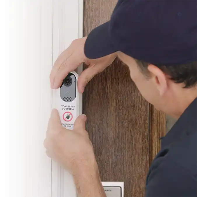 Installation de sonnette vidéo interphone bidirectionnelle réalisée par un professionnel de la région Lanaudière