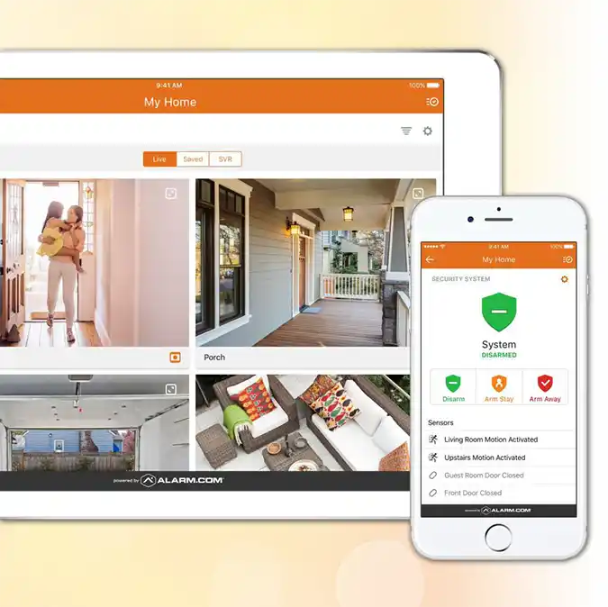 Système d’alarme résidentiel avec l’application de sécurité vidéo interactive